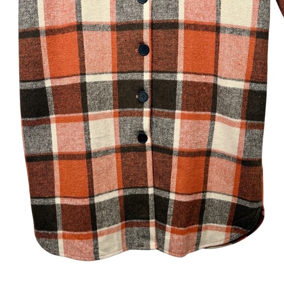 American Singer Orange Plaid Inspired By Cover Art Fall Oversized Shacket Sz M - Picture 8 of 14